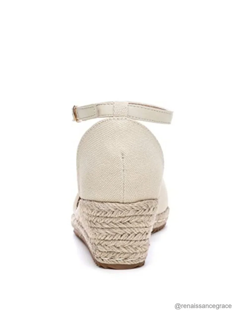Women's Closed Toe Ankle Strap Espadrilles Wedge Sandals